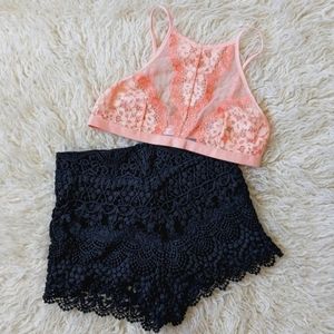Pink Lace Rhinestone Victoria's Secret Bralette